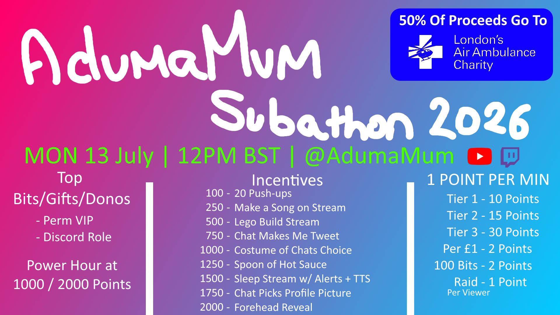 ADUMAMUM SUBATHON - MONDAY JULY